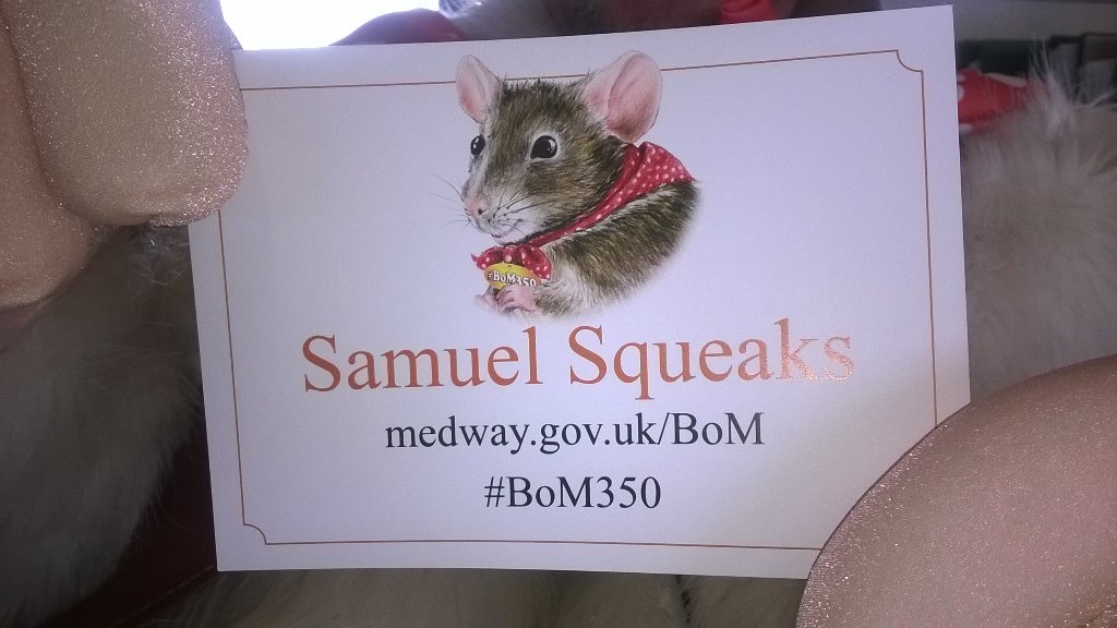 Samuel Squeaks, is in Medway