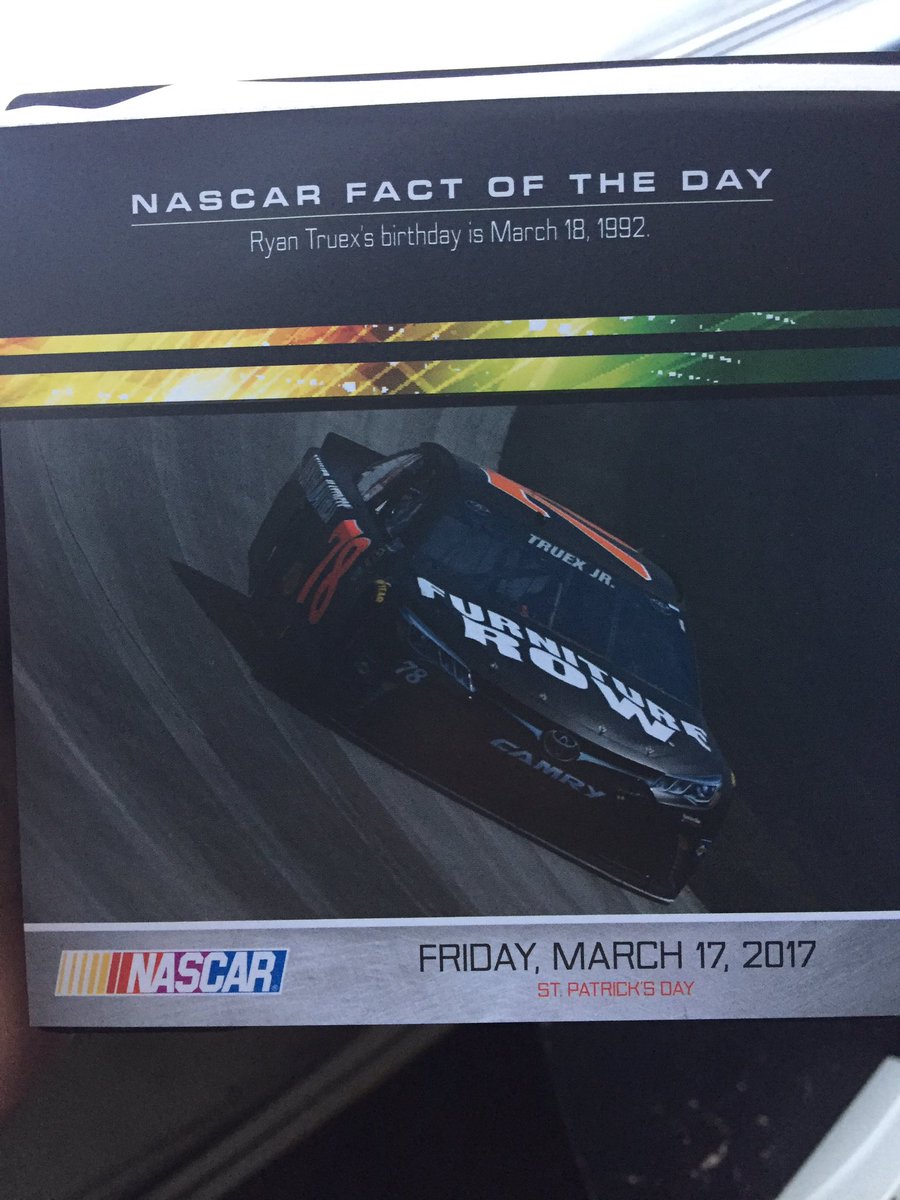 TBerc6's tweet image. That moment when the NASCAR calendar is drunk on St. Pattys day @Ryan_Truex @MartinTruex_Jr @nascarcasm  #wrongday #wrongcar @SherryPollex
