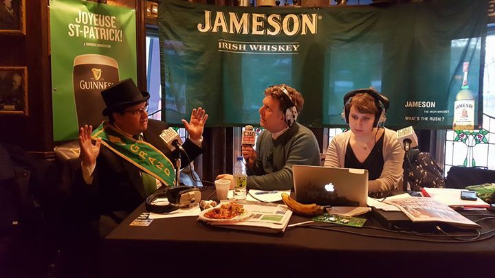 EBoquer's tweet photo. Andrew Carter and Sarah Deshaies with #MayorCoderre this years 2017 #MtlStPatricksParade G… https://t.co/8ZTzzyH9JD https://t.co/owcQzA1Qpv
