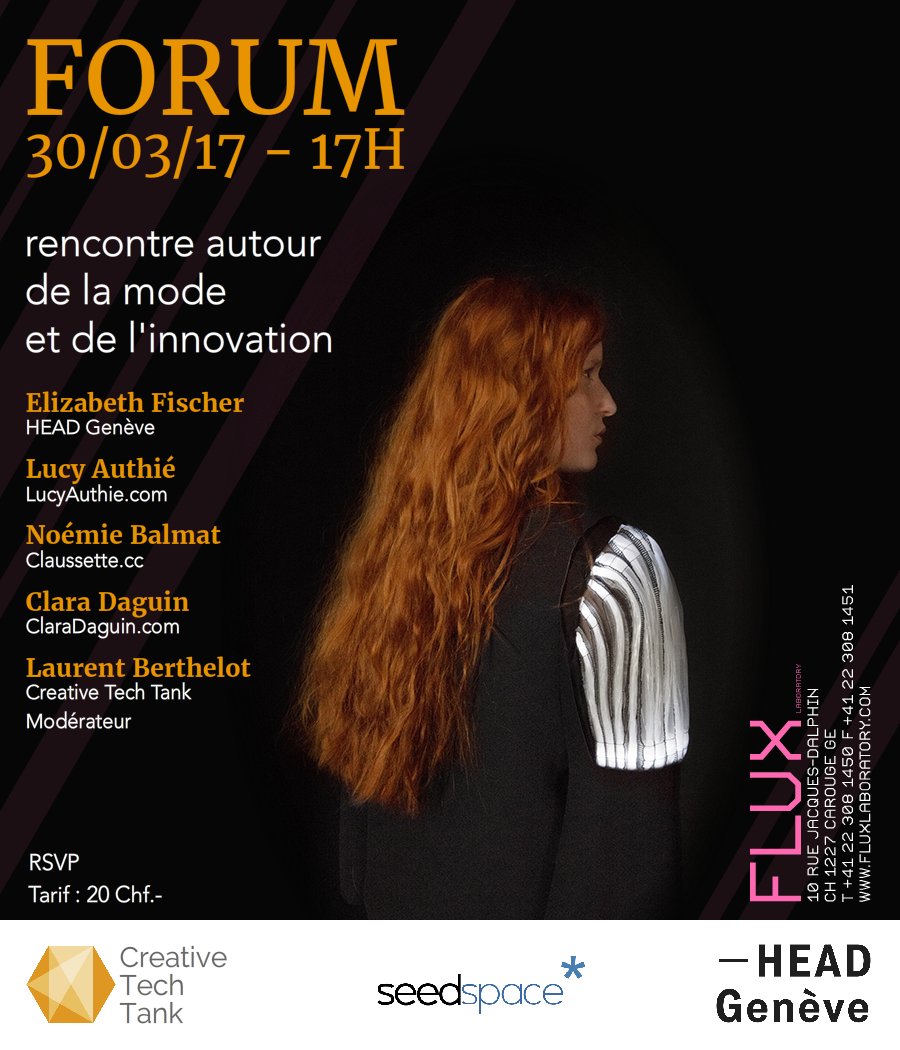 Le Creative Tech Tank Suisse organise son 1er event : "Forum : rencontre autour de la mode et de l'innovation" #fashion #innovation #happy