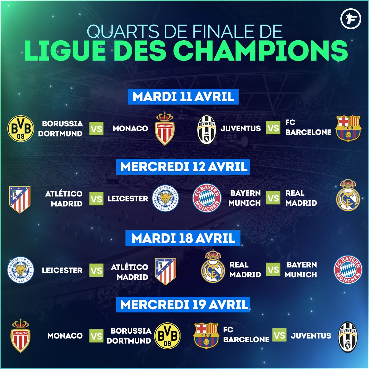 Tirageldc Le Calendrier Des De Finale De La Ligue Des Champions 41265