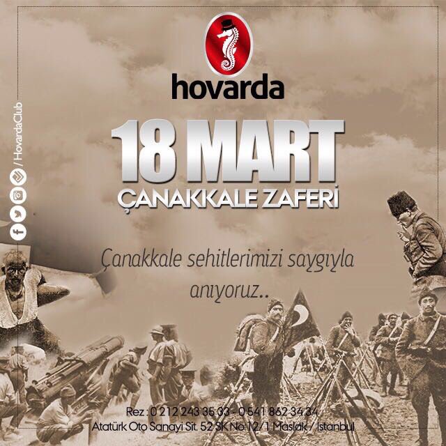 Bizler zaferi kazanmak çok kan kaybettik ama yinede vazgeçmedik.. 18 mart Zafer Bayram'ımız kutlu olsun🙏🏻 <a href="/hovardaclub/">Hovarda Club</a>