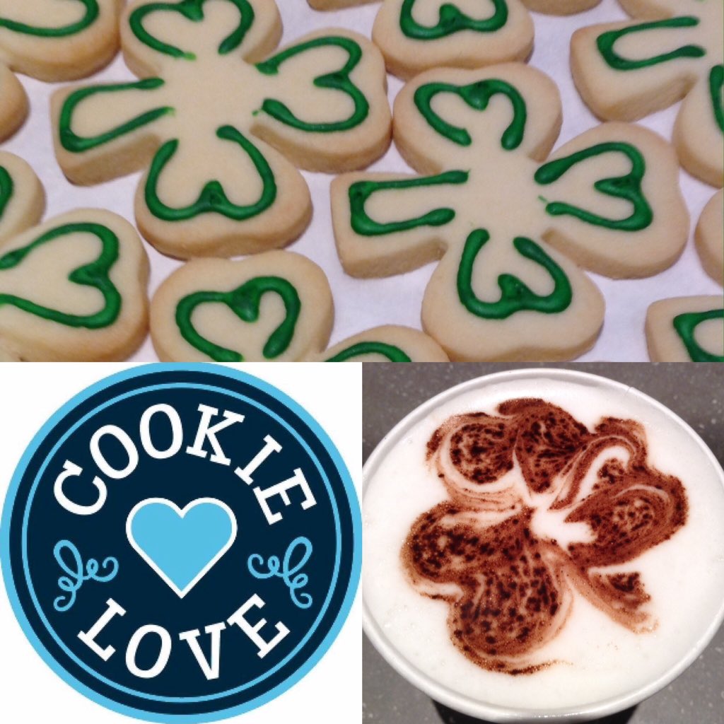 Everything's coming up green and shamrocks today at #cookielove! Happy St. Paddy's Day! #yegfood #yegdt #cookies #cookie #cafe #gottatrythis