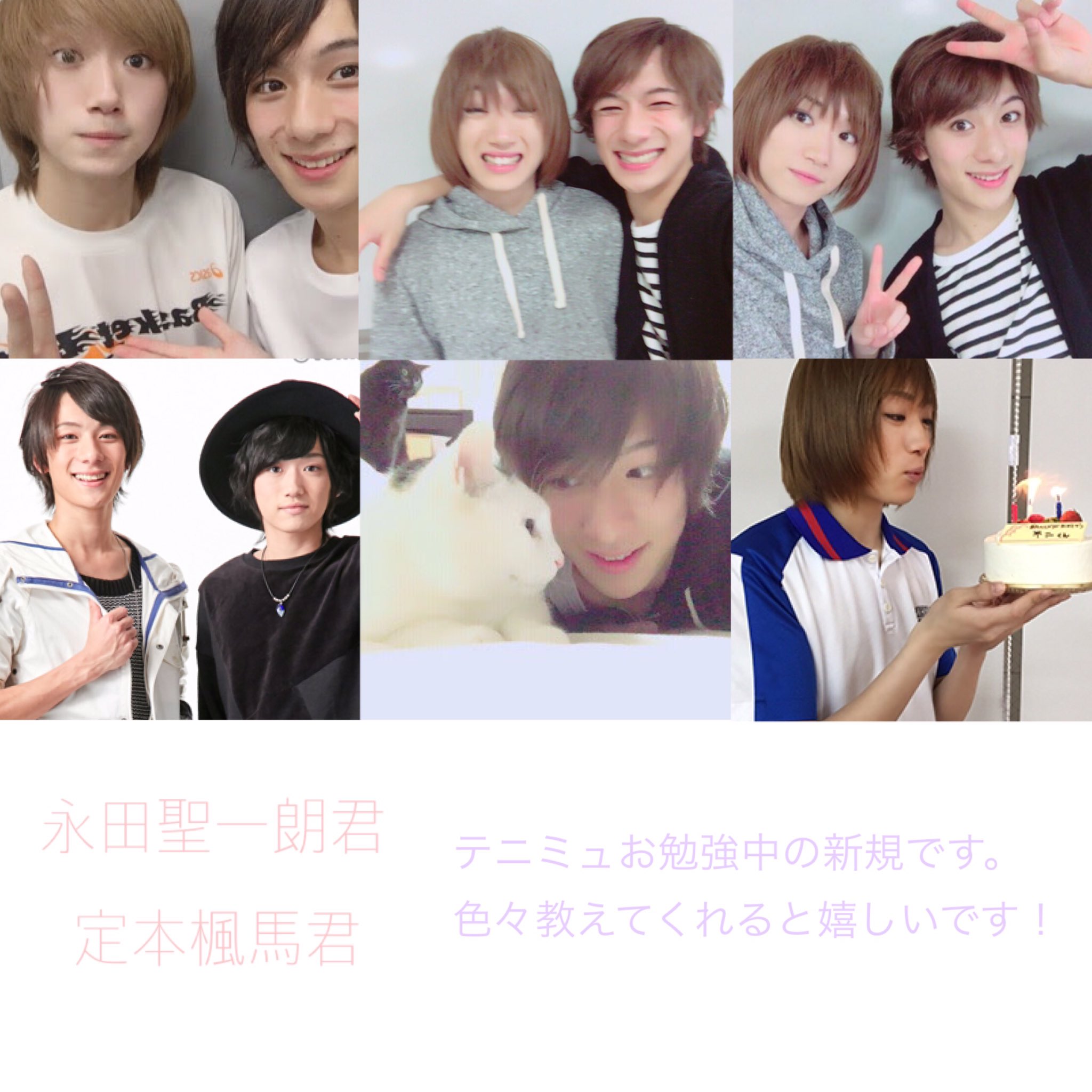 しおり 永田聖一朗君 定本楓馬君 つくったばっかりなのでお友達たくさん作りたいです 同担他担 いいねorリツイートでお迎え行きます テニミュ3rdクラスタさん繋がろう 舞台俳優好きさんと繋がりたい T Co Clibclvdre Twitter