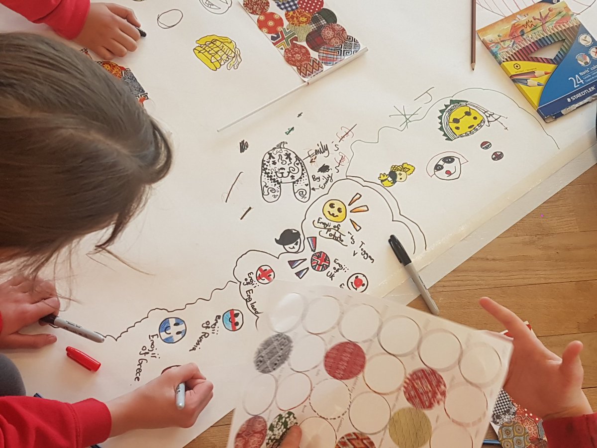An amazing group of pupils from Southwark Cathedral School, working out what it means belong #newunionflag #whoareweproject @openuniversity
