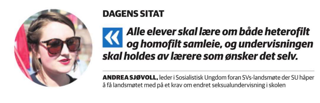 Heia <a href="/AndreaSjovoll/">Andrea Sjøvoll</a> <a href="/sosialist/">Sosialistisk Ungdom</a>!