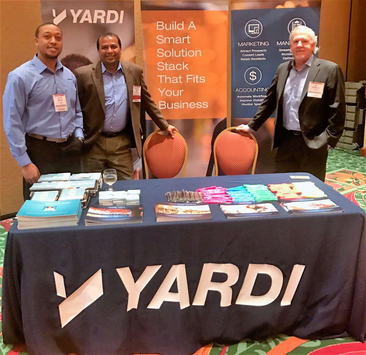 Yardi's tweet photo. Attending @CrittendenConf? Meet our team at the @Yardi booth &amp; learn about our #multifamily #propertymanagement tech. #MultiCon17 https://t.co/qAUGmR4TDm