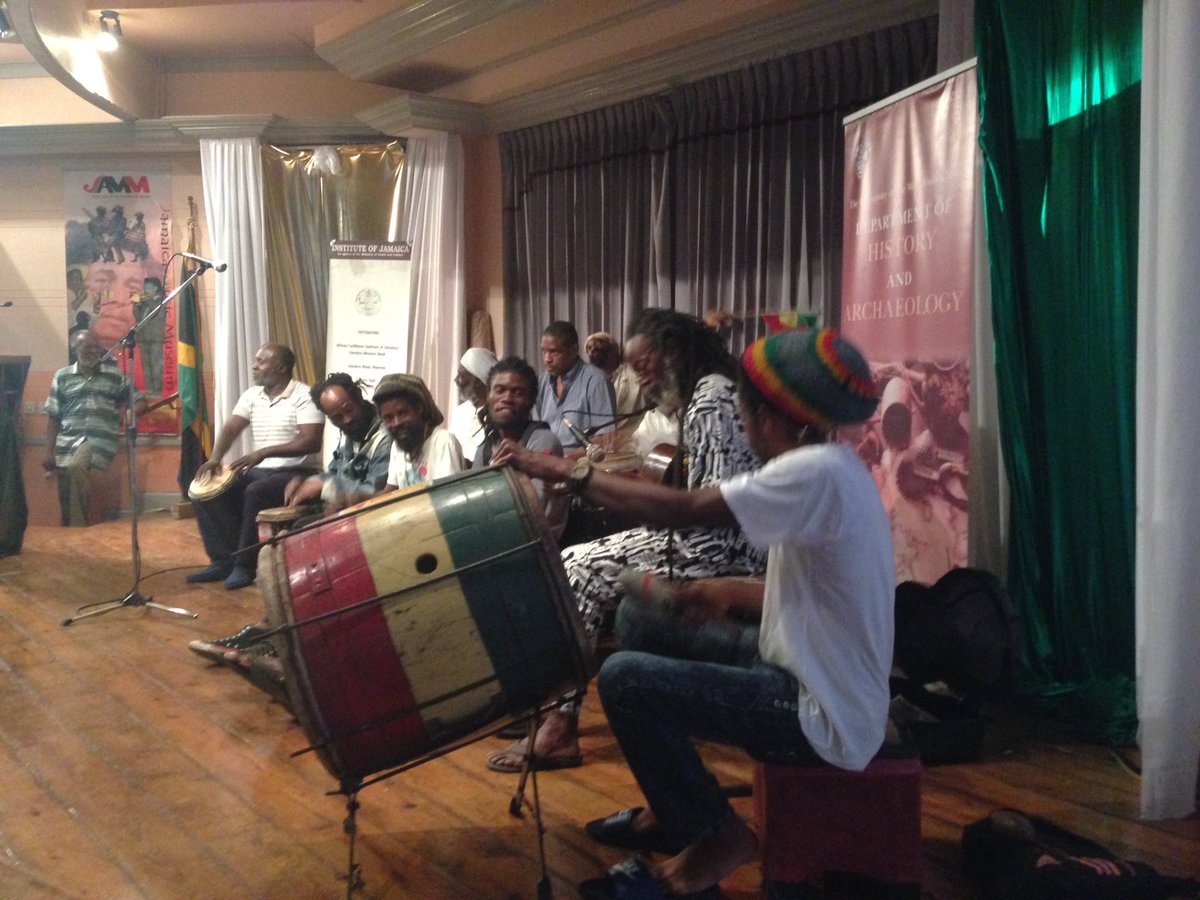 SenMattye's tweet photo. Happening now! chinna Smith and Inna de Yard at IOJ interpreting 17th Century JA music inna binghi style! #EGML https://t.co/wmEkvSh7E1