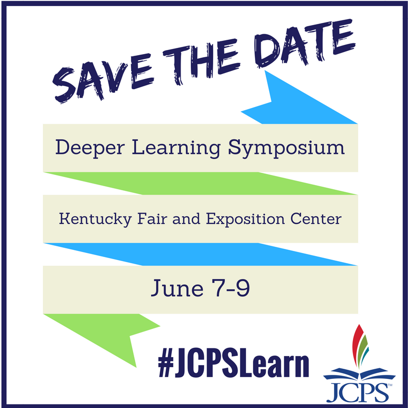 .<a href="/JCPSKY/">JCPS</a> Save the Date - 1st Annual Deeper Learning Symposium at the <a href="/kyexpocenter/">Kentucky Exposition Center</a> June 7-9. #JCPSLearn #wearejcps #jcpschat #ecet2lou