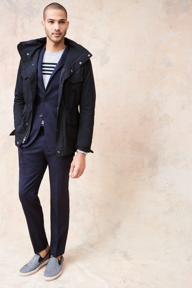 BananaRepUK's tweet photo. The Four Pocket Military Jacket. Sharp enough to layer over a suit and smart enough to wear rain or shine https://t.co/rn2FGtmCWY https://t.co/gf2vmlndhX