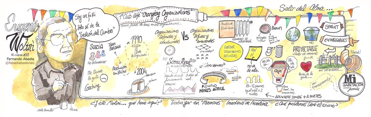 fabadiabadenas's tweet photo. @EugenioMolini: sólo sé de la #GestióndelCambio. Club Café #ChangingOrganizations hoy en @myfavouriteroom https://t.co/MVxTmon2xo