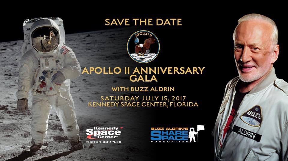 Join me July 15 to celebrate #Apollo11 under the Saturn V Rocket - 3rd Annual Apollo 11 Anniversary Gala. Tickets at ShareSpace.org