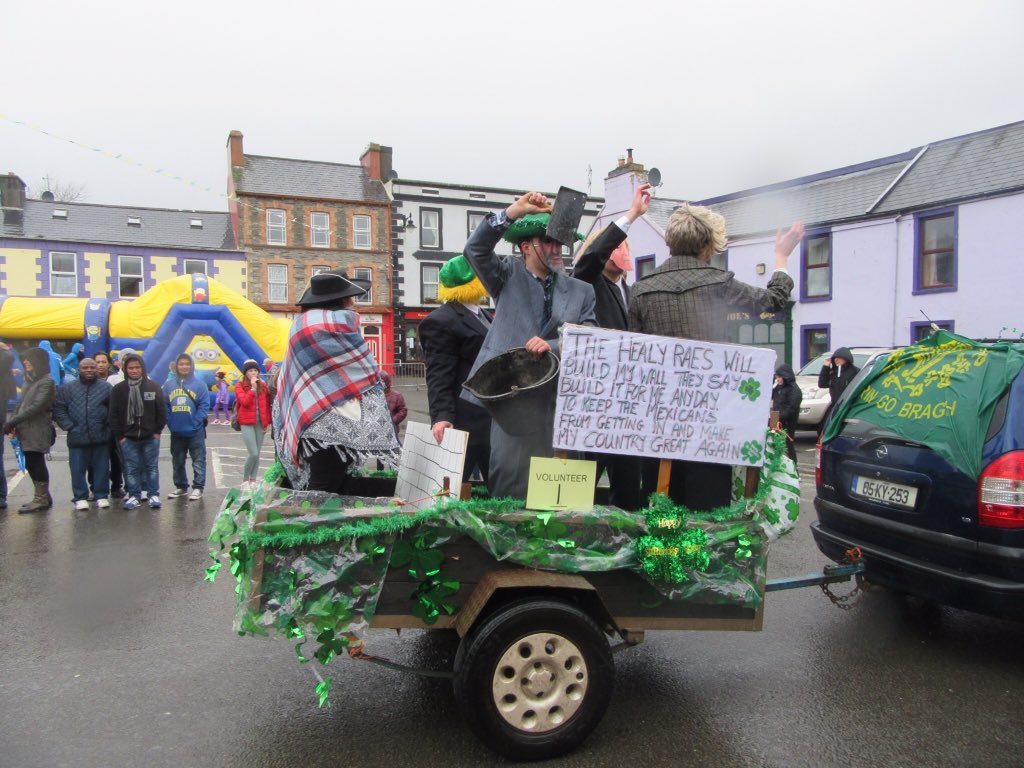 helenriddell's tweet photo. Wet &amp; windy at the #Castletownbere #StPatricksDay parade but still a great day all thanks to the hard work  by @am_cronin ☘ https://t.co/DkFyzr1ADe