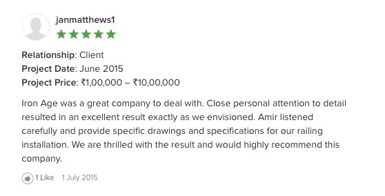 ironagebc's tweet image. Thank you for your trust in Iron Age. Your 5-star reviews are very much appreciated! bit.ly/2mhLxlO #custom #metalprojects