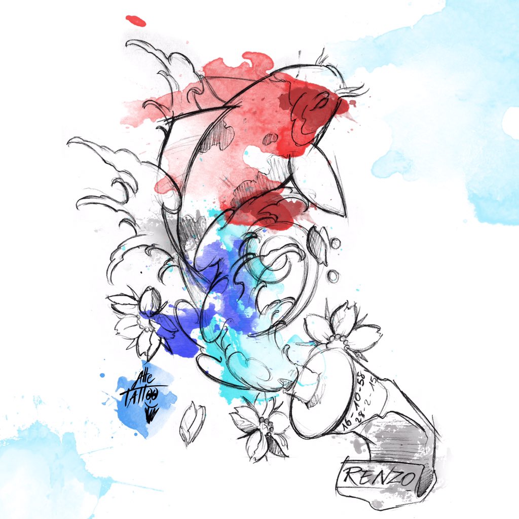 AlleTattoo's tweet photo. Iniziamo l'ultimo tatuaggino della giornata. Voi che programmi avete? #tattoo #tatuaggio #disegno #karpa #alletattoo #koifish #giapponese https://t.co/ZaWoYqyyTB