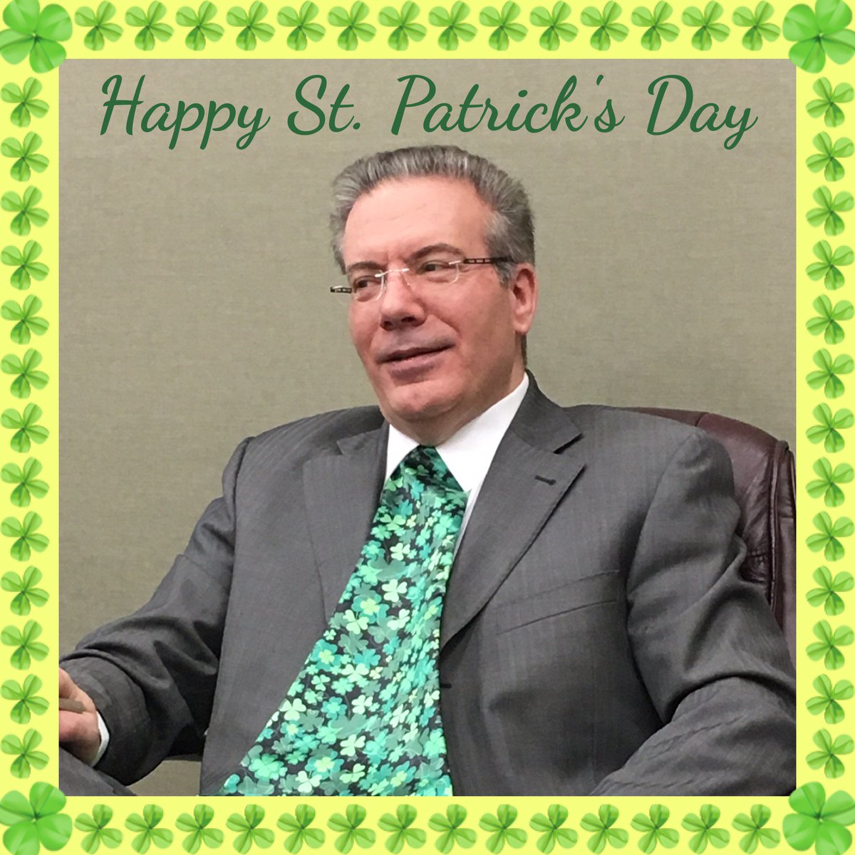 Happy St. Patrick's Day. Even our Superintendent Joe Arruda is wearing green today.