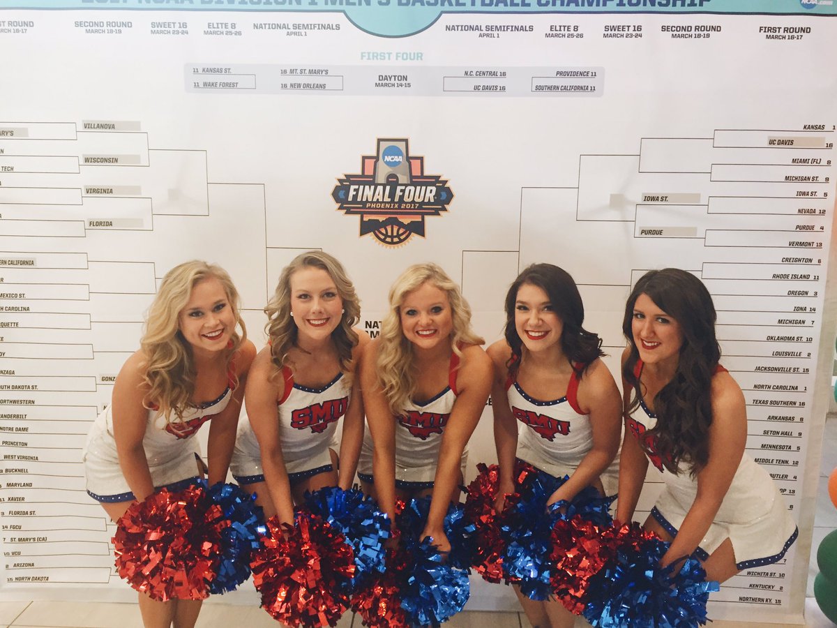 We're ready to dance! Good luck to <a href="/SMUBasketball/">SMU Basketball</a> as they take on USC today! Pony up! #MustangsMarchOn