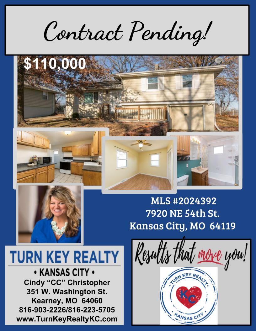 TurnKeyRealtyKC's tweet photo. Contract Pending!
#TurnKeyRealtyKC #ResultsThatMoveYou #ContractPending https://t.co/0NT0YV9zaQ