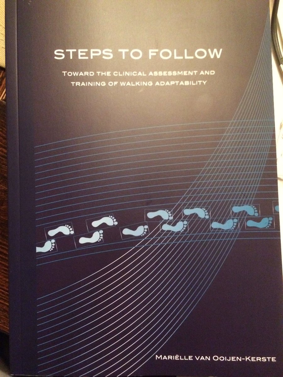 RoerdinkMelvyn's tweet photo. Proud to receive first copy of PhD thesis "Steps to follow" on C-Mill evaluation and training. @VU_FBW @KP_CMill @Reade_020 @MotekforceLink https://t.co/q3EsnToHih