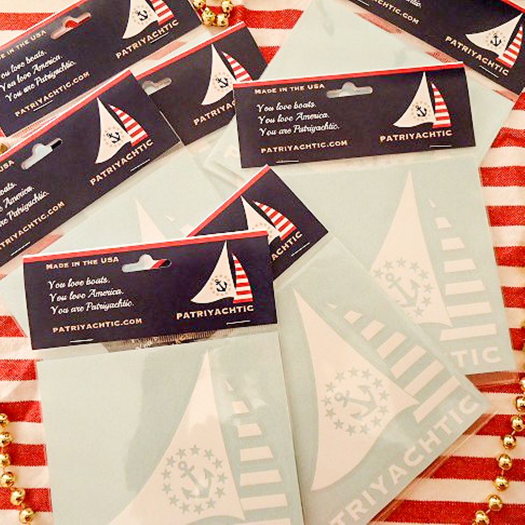 CarStickersInc's tweet image. These #transferstickers were made for our friends at @Patriyachtic, a #clothing brand for people who love #boats &amp;amp; #America! #carstickers