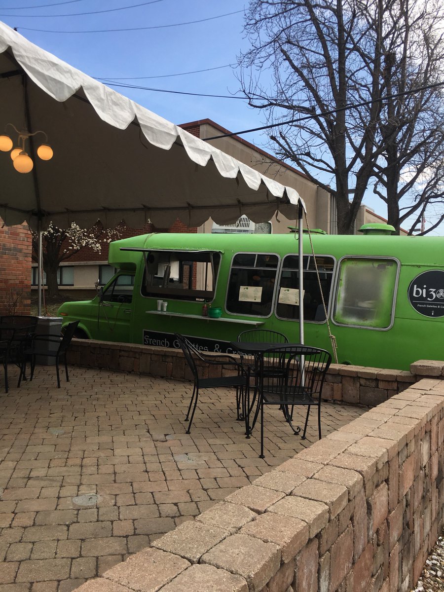 Crepes and Guinness on the patio at Baked!