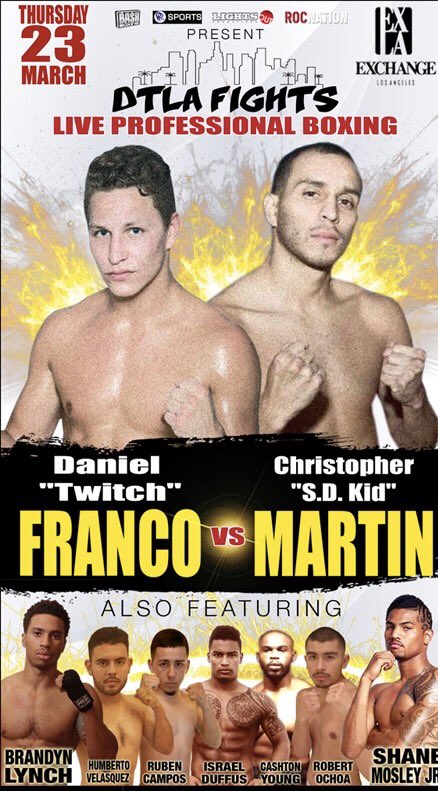 Bash_Boxing's tweet photo. In less than a week! #DTLAFights @ExchangeLA The sport of boxing bright future will be on display! @RocNation @Team_LightsOut https://t.co/Gr9FqOfZYv