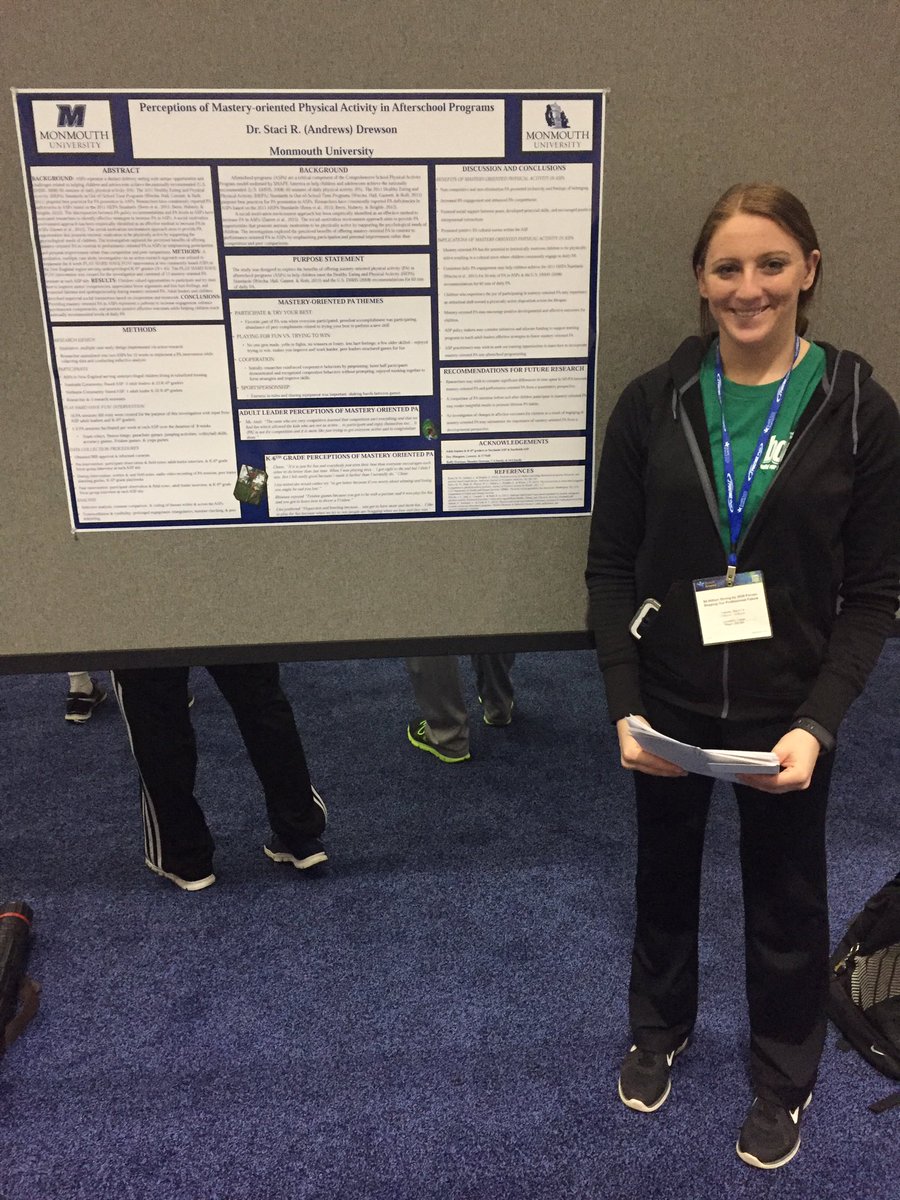 Former FP rep @stephhuffphysed representing the work of FP Advisor Dr. Staci (Andrews) Drewson from Monmouth U #SHAPEBoston #shapestudents