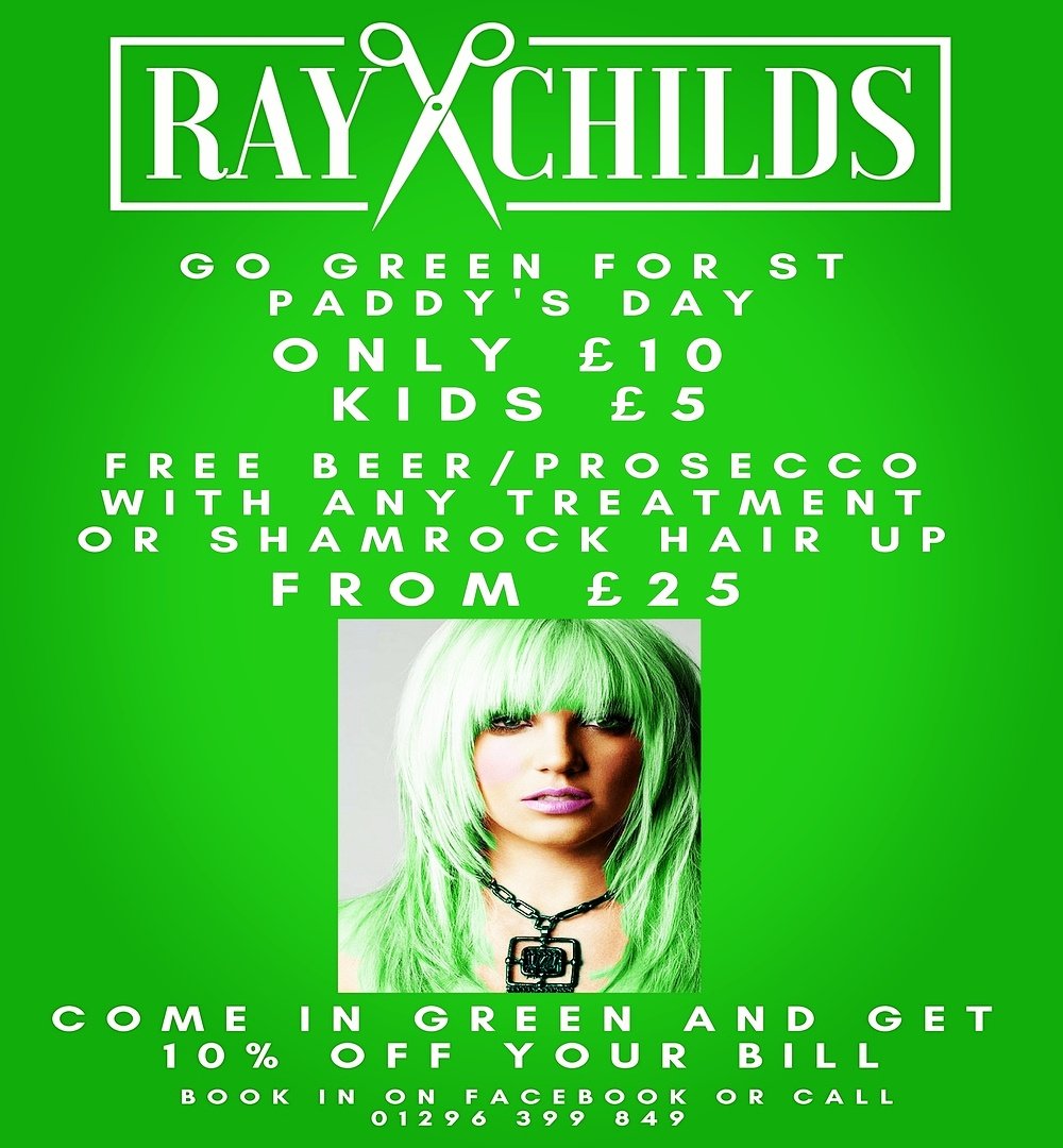 FREE #BEER / #PROSECCO &amp; 10% OFF TODAY &amp; SATURDAY!
#stpatricksday #stpaddysday #greenhighlights #uniquesalon #aylesbury #Highlights #barber