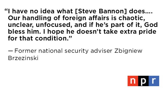 At 88, Zbigniew Brzezinski has seen many White House foreign policy teams. Tells <a href="/rachelnpr/">Rachel Martin</a> what he thinks of this one. <a href="/MorningEdition/">Morning Edition</a>