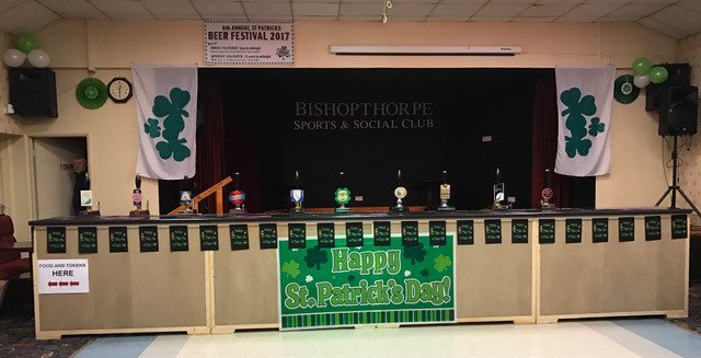 All set up for our St Patricks beer festival weekend. Live music this evening from Up in Smoke 9pm #StPatricksDay #YorkBeer #livemusic