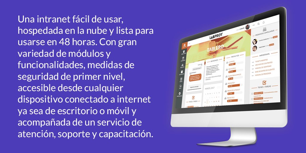 projectLABmx's tweet image. Te presentamos projectLAB, una #intranet fácil de usar y muy funcional. En los siguientes tweets te contaremos todo lo que necesitas saber: