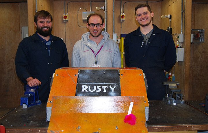 Glasgow_Clyde's tweet photo. Our engineering students have a team in @UKRobotWars, keep an eye out for them and their robot 'Rusty'... https://t.co/Amt0sEKEZ7