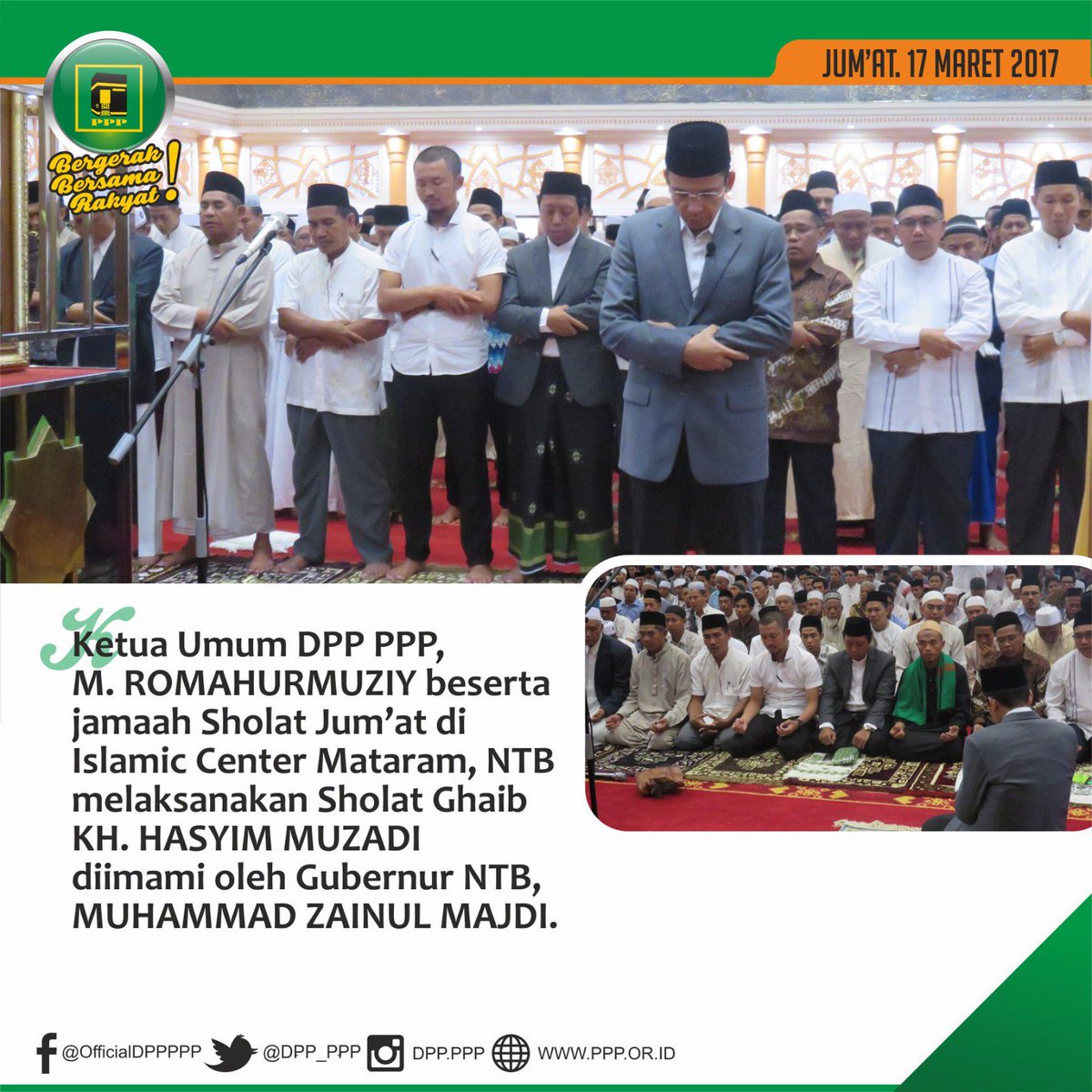 Melaksanakan sholat ghoib utk KH Hasyim Muzadi di Masid Islamic Center Mataram, NTB
@MRomahurmuziy
#Romahurmuziy