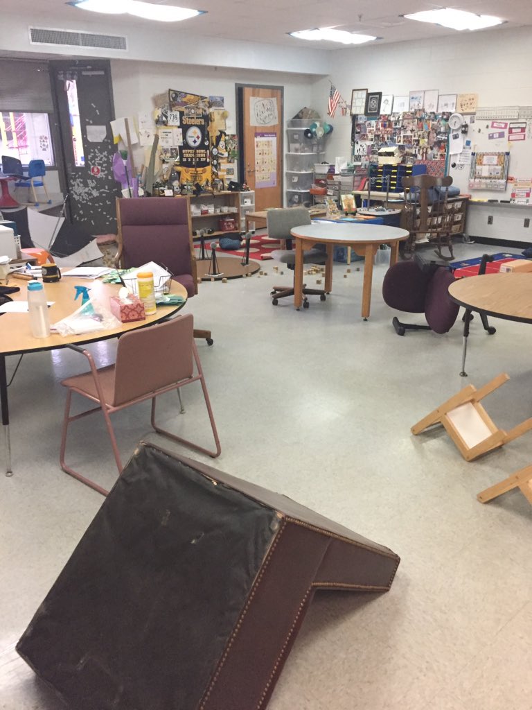 MrsFrancosClass's tweet photo. That pesky leprechaun made a mess of our room! @meriwetherles @MichaelCIrani @educateju @irasocol @pammoran #magicofK https://t.co/0ZWCE6RaTf