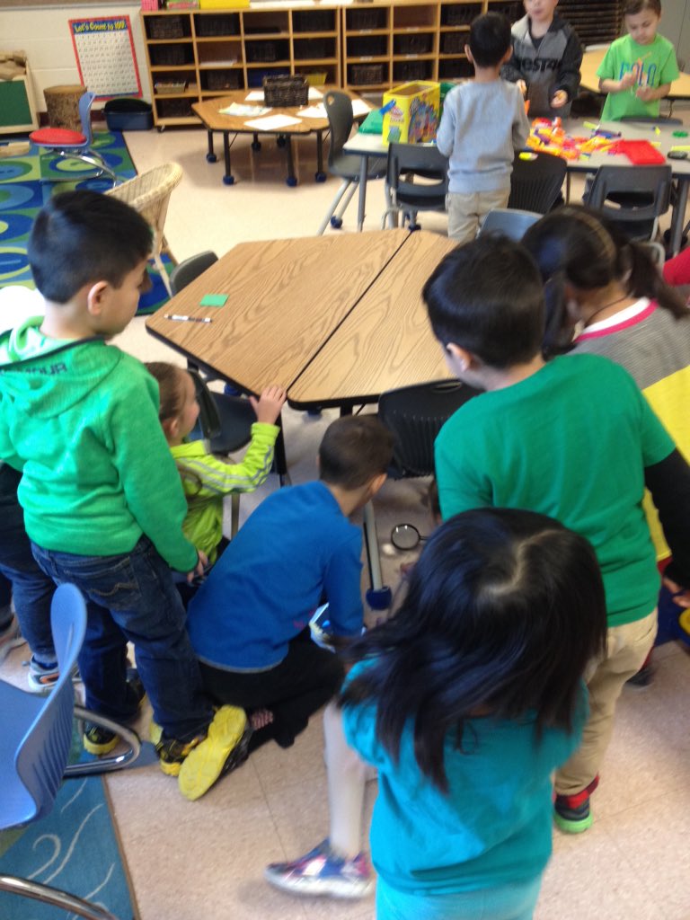 kinders_pwe's tweet photo. #PMkinders having so much fun finding clues left by the #leprechaun 2day! #goldcoins #tinyfootprints #tinysleepingbag @PrairieWaters https://t.co/AKIK7I7f3r