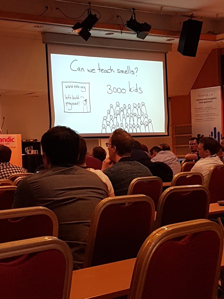 chaugstvedt's tweet photo. Can't start too early! @Felienne teached kids about code quality #booster2017 #SoftwareCraftsmanship #EndSpaghettiCode https://t.co/Fip1TwwsrJ