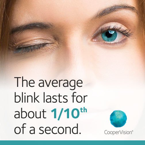 CooperVisionGLB's tweet photo. Ever wonder how long it takes to blink your eye? #FunFactFriday https://t.co/xX2xy7bdkA