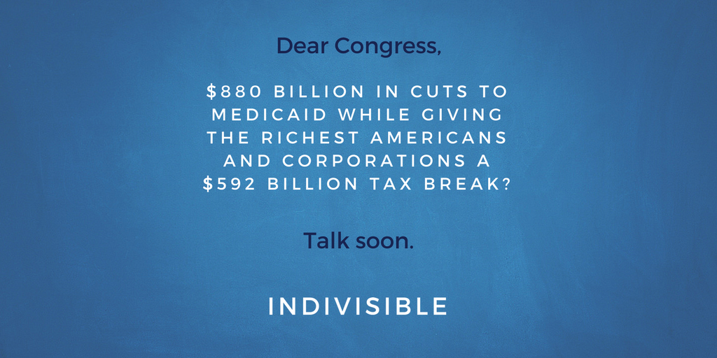 Candidate Trump: "I'm not going to cut Medicare or Medicaid."
President Trump: Let's cut Medicaid by $880 billion. bit.ly/savetheaca