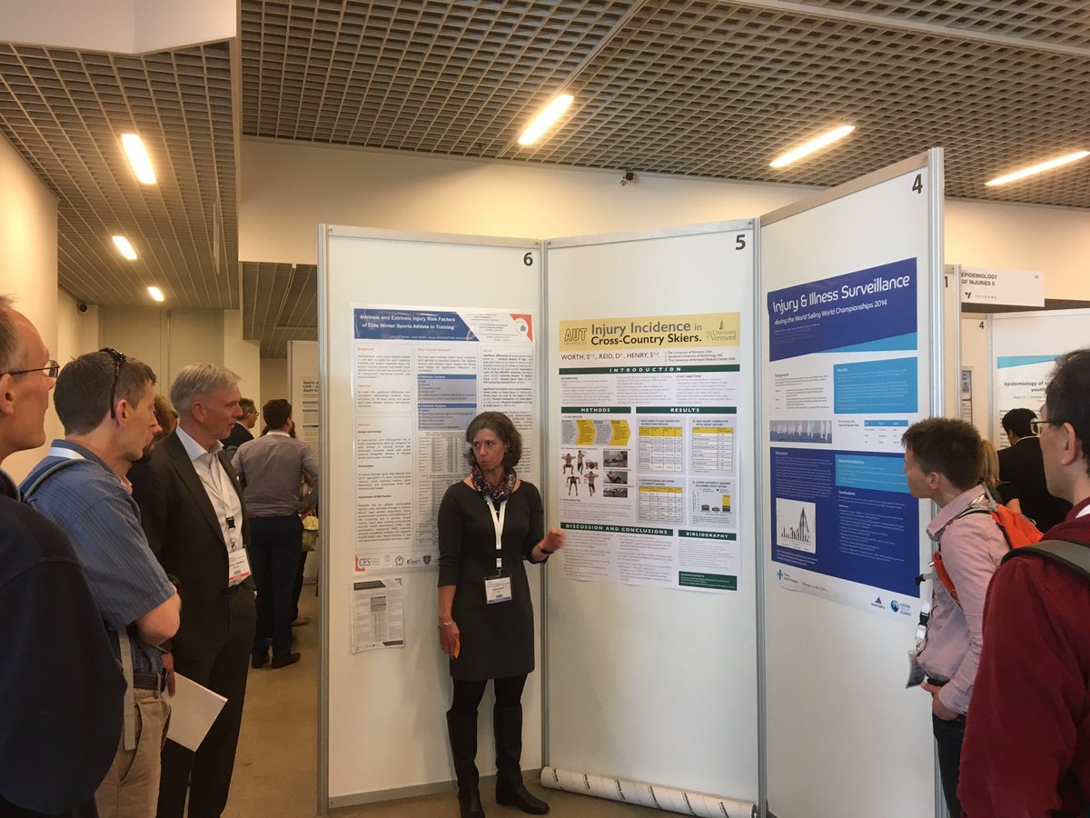 Great job Sonya Worth presenting poster on injuries in cross country skiing at #IOCprev2017