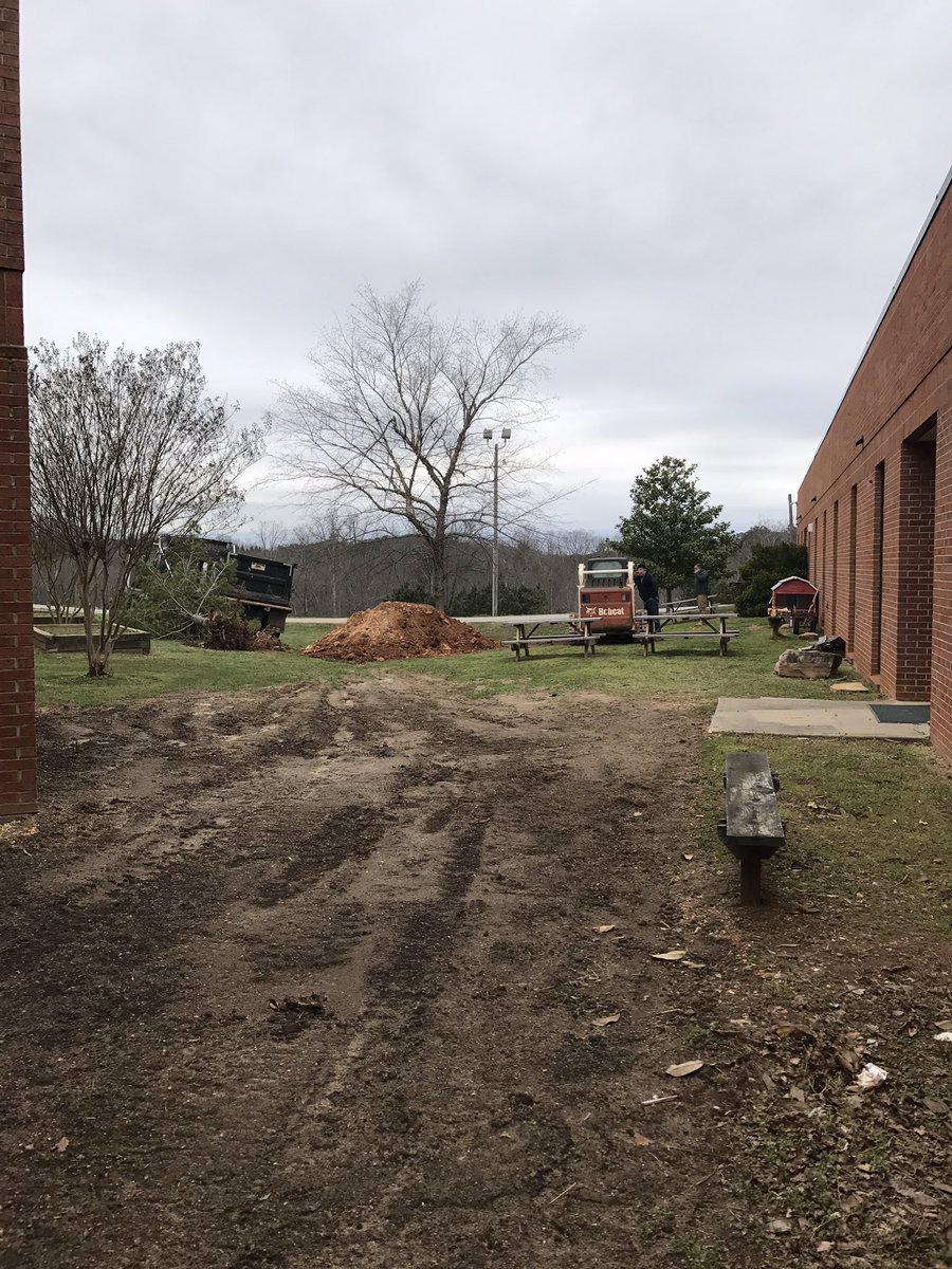 NHMS_FFA's tweet photo. Construction underway for the NHMS greenhouse! Coming soon! @northhallmiddle @Hall_Schools #hallisgrowing #growwithus #happyagteacher https://t.co/MglxASPqlZ