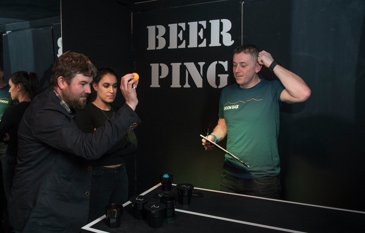 SharpsBrewery's tweet photo. A tasteful alternative to #BeerPong. Try your hand at #BeerPing. Find us in the #Beer Edit Bar at #LondonBeerWeek #LBW17 @drinkupLDN https://t.co/qb4EqKROGq