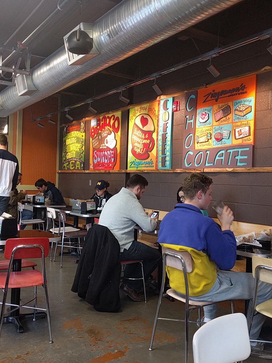 granick's tweet photo. At #Zingerman's. Having the Reuben with half pastrami half corned beef. #annarbor https://t.co/WPUVAZBtsD
