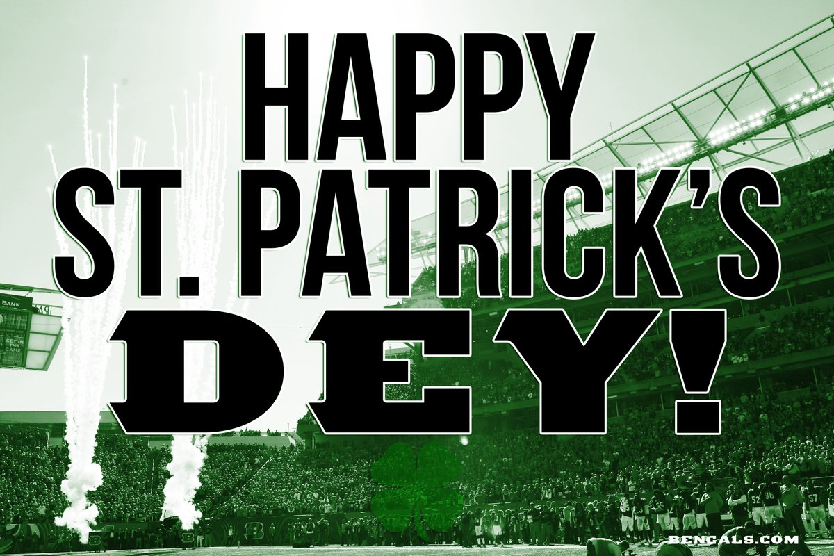 ☘ Happy #StPatricksDay, #Bengals fans! WHO DEY! ☘ https://t.co/cjb2DbJ0I9