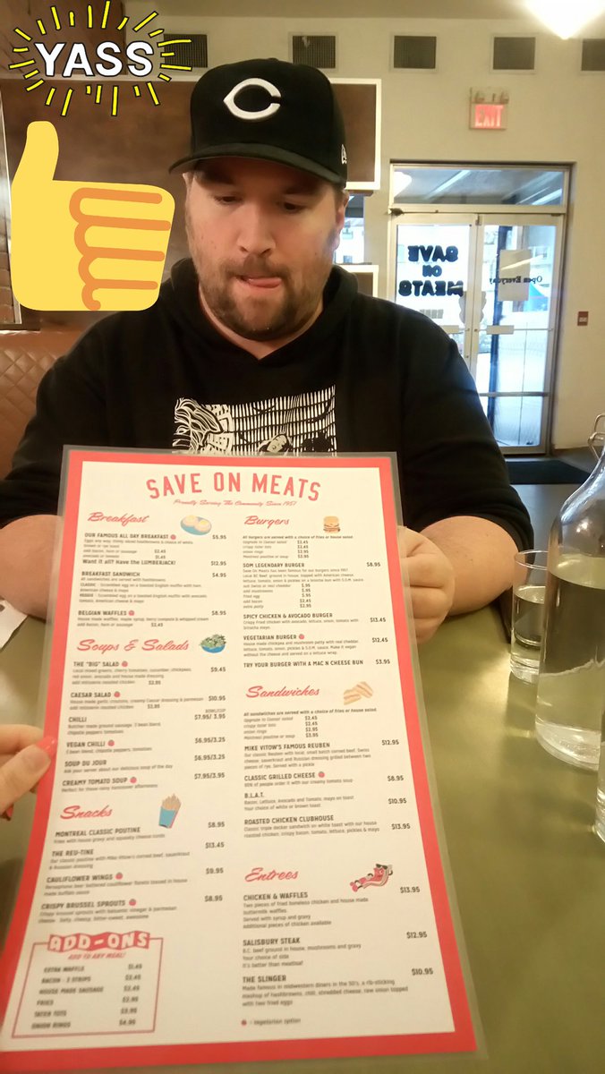 Happy St Patrick's Day 🍀💖 Deciding what to eat at <a href="/SAVEONMEATS/">SAVEONMEATS</a> #Vancouver #Diner #Breakfast #Lunch #Dinner #StPatricksDay