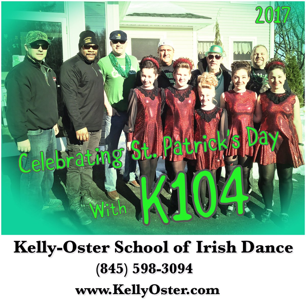 KellyOsterIDS's tweet photo. Kicking off #StPatricksDay @K1047 @woodmank104 #IrishDance #WayToGoKKO https://t.co/LYHFbJnT46 https://t.co/7SPROpIIrg