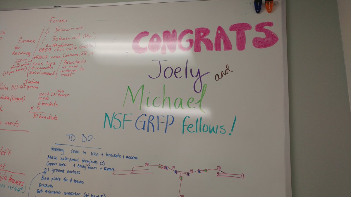 chiroxiphia81's tweet photo. Prob won't get much work done in lab today. Much to celebrate! So proud of my labmates Joely D. &amp; @fatcatbirds, new #NSFFunded grad fellows! https://t.co/yLLUr7mArC