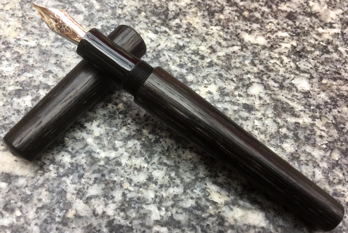 Happy #Paddysday a couple of Irish Bog Oak handmade fountain pens finished today!