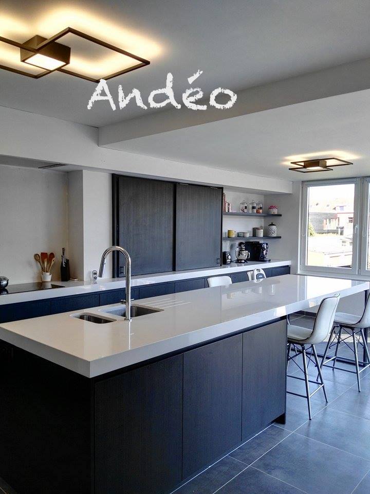 AndeoDesign's tweet image. #EclairageDesign en #plafonnier et en #led chez un client à #Comines. #LuminaireCuisine 
Visible sur notre site bit.ly/2mAiKW7