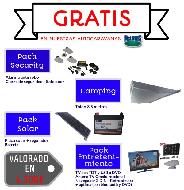 AutocaravanasN's tweet photo. Llévate tu autocaravana Mc Louis equipada ¡GRATIS!
#autocaravanasnorte #autocaravanas #mclouis #promo https://t.co/5NsrXw72lt