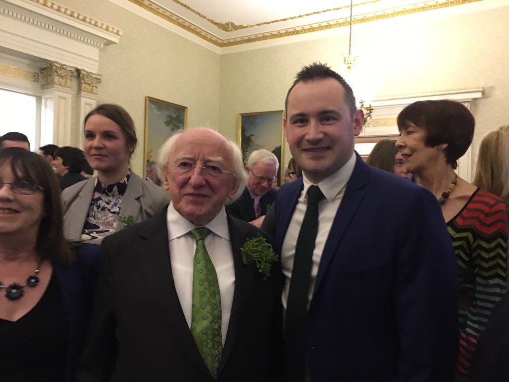 DrJohnODonoghue's tweet image. Best #StPatricksDay ever, spending it with loads of great #IrishSTEM people in the Aras with @PresidentIRL representing @RoySocChem